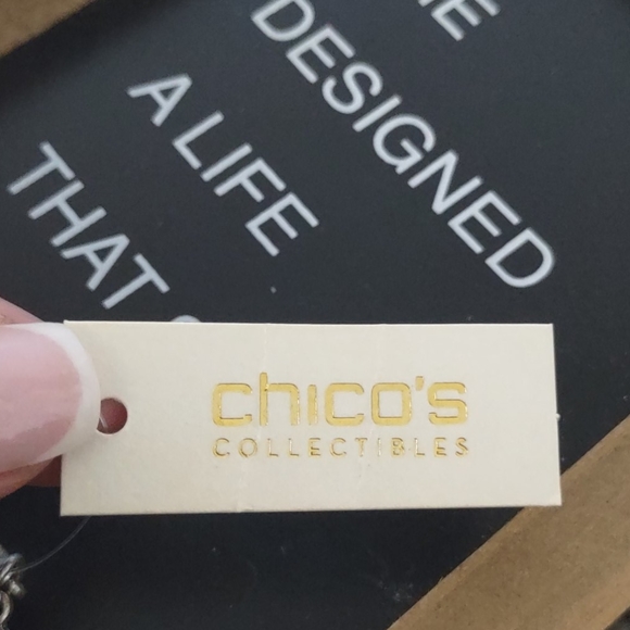 💎Josephine CHICOS Bib Strand Statement Necklace Silver Chains Rhinestones RARE - Picture 12 of 12